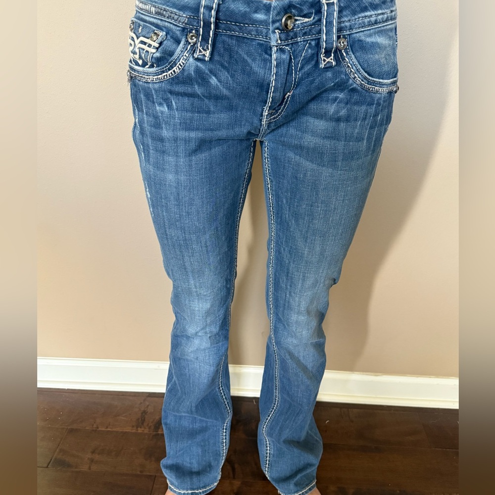 Rock Revival Classic Blue Boot Cut Jeans for Women